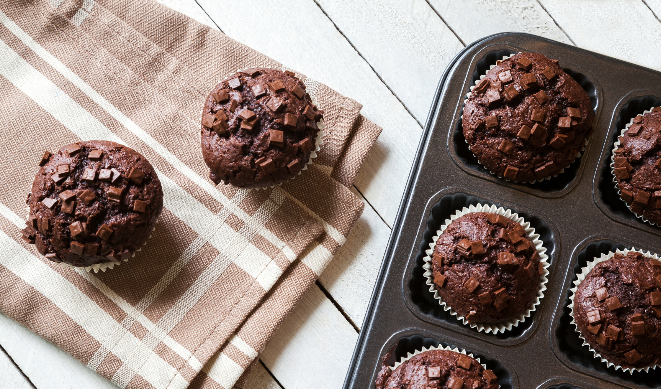 Obrázek: rychlé a jednoduché čokoládové muffiny