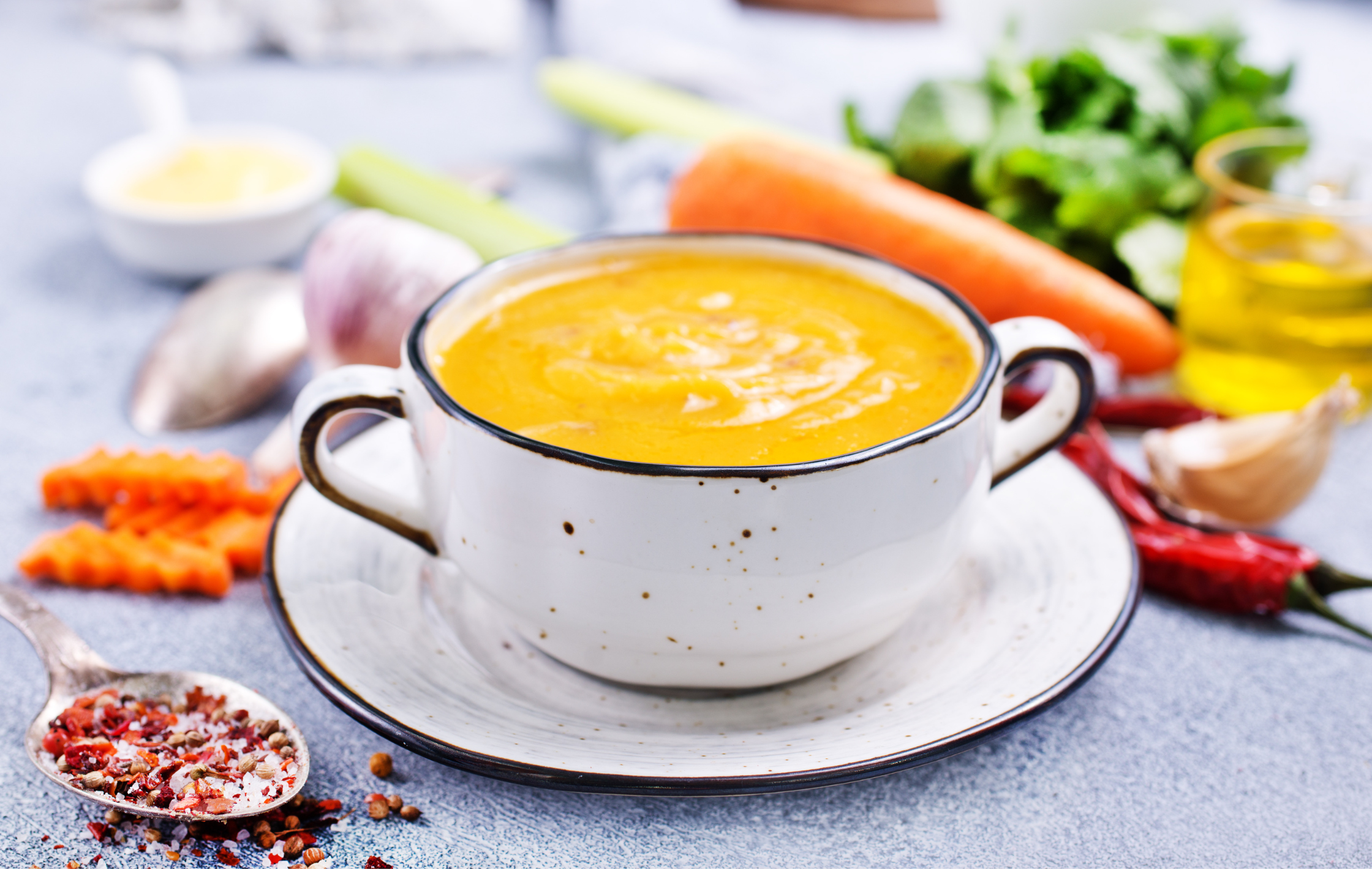 Obrázek: recept na mrkvovou polévku se zázvorem